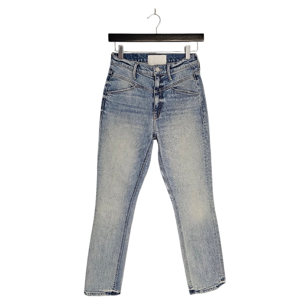 MOTHER Superior The Dazzler Yoke Front Ankle High Rise Blue Jeans 25 Preowned